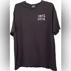 Saint Louis Arch Apparel T-Shirt Retro Floral Print 100% Cotton Unisex XXL 2X